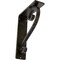 Ekena Millwork Edwards Wrought Iron Bracket, (Triple center brace), Antiqued Warm Silver 2"W x 5 1/2"D x 8"H BKTM02X05X08TEDAWS - alternate 1
